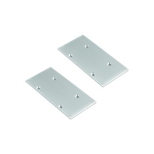 Προφίλ Αλουμινίου κι Εξαρτήματα SET OF METAL END CAPS FOR P49N, 2 PCS WITHOUT HOLE