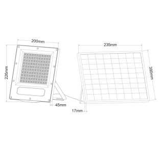 SOLAR SMD LED FLOOD LIGHT 120W 4000K IP66 90° Ra80 2YEARS GUARANTEE