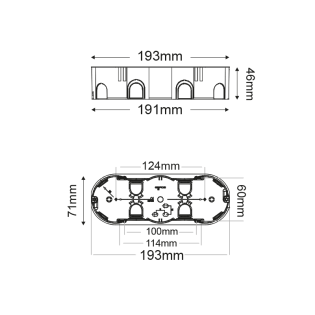 FL.MOUNT.JUNCT.MOLLOW.WALLS BOX 6/7 MODULES