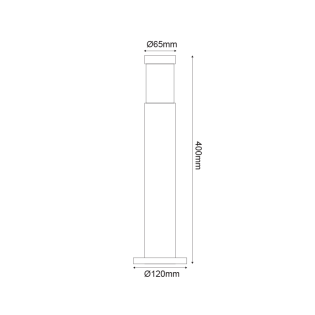 Κολωνάκια ΚΟΛΩΝΑΚΙ No1032 ΑΛΟΥΜΙΝ. 40CM E27 ΓΚΡΙ  RAL7016M