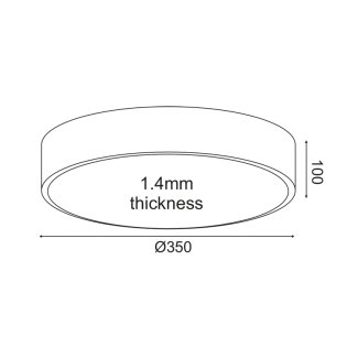 ΟΡΟΦΗΣ Φ/Σ LED 32W 3180LM CCT ΜΑΥΡΟ ΜΕΤ/ΚΟ D35XH10CM OPTIMUS