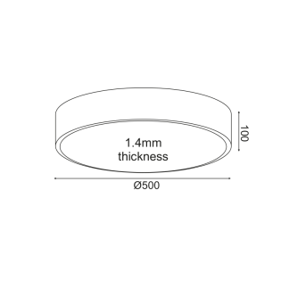 ΟΡΟΦΗΣ Φ/Σ LED 50W 4800LM CCT ΜΑΥΡΟ ΜΕΤ/ΚΟ D50XH10CM OPTIMUS