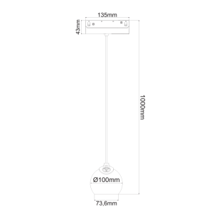 ΜΑΥΡΟ ΜΑΤ ΜΑΓΝΗΤΙΚΟ ΚΡΕΜΑΣΤΟ ΦΩΤΙΣΤΙΚΟ 48V DC 12W 3000K 1000LM 36° OSRAM RA90 Φ100*134MM