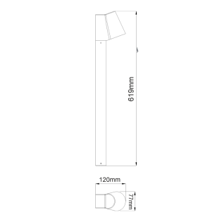 Κολωνάκια LED COB POST LUMINAIRE 6W 400LM 100° 230V AC 3.000K DARK GREY CRI80 IP54 30.000HRS