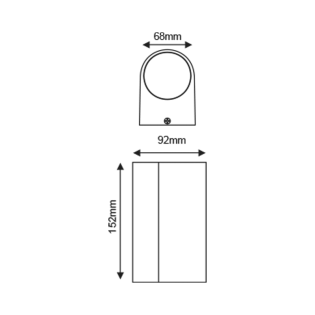 GU10 WALL LUMINAIRE 230V AC DARK GREY IP65 MAX.2X35W