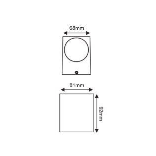 GU10 WALL LUMINAIRE 230V AC DARK GREY IP65 MAX.35W