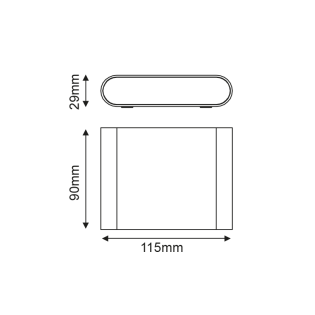 LED SMD WALL LUMINAIRE 7W 310LM 60° 230V AC 3.000K RUSTY CRI80 IP54 30.000HRS