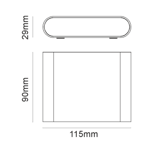 LED SMD WALL LUMINAIRE 7W 310LM 60° 230V AC 3.000K DARK GREY CRI80 IP54 30.000HRS