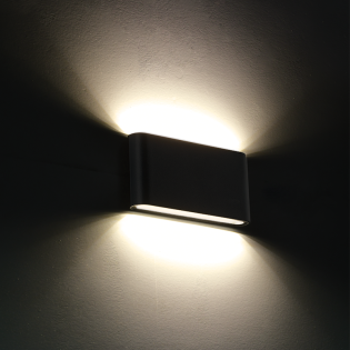 LED SMD WALL LUMINAIRE 11W 570LM 60° 230V AC 3.000K DARK GREY CRI80 IP54 30.000HRS