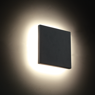 LED SMD WALL LUMINAIRE 8W 450LM 110° 230V AC 3.000K DARK GREY CRI80 IP54 30.000HRS