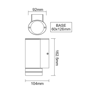 Επιτοίχια και Χωνευτά GU10 WALL LUMINAIRE 230V AC DARK GREY IP54 MAX.35W