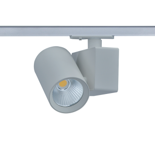 Επαγγελματικός Φωτισμός GREY LED TRACK LUMINAIRE 20W 3000K 1-PHASE 34° 2000LM 230V AC Ra80