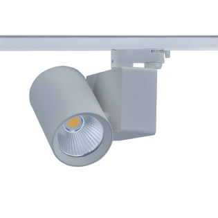 Επαγγελματικός Φωτισμός GREY LED TRACK LUMINAIRE 20W 3000K 3-PHASE 34° 2000LM 230V AC Ra80