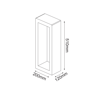 Κολωνάκια ΦΩΤΙΣΤΙΚΟ ΚΗΠΟΥ LED 5W 130LM 230V AC 3000K RA80 IP65 30.000HRS ΜΑΥΡΟ ΤΣΙΜΕΝΤΟ