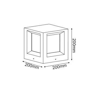 Επιτοίχια και Χωνευτά ΦΩΤΙΣΤΙΚΟ ΚΗΠΟΥ 200MM IP65 Ε27 Max.7W ΜΑΥΡΟ ΤΣΙΜΕΝΤΟ & PC ΚΑΛΥΜΜΑ