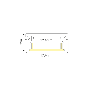 Ταινίες LED κι Εξαρτήματα ΑΜΜΩΔΕΣ ΜΑΥΡΟ MINI ΠΡΟΦΙΛ ΑΛΟΥΜΙΝΙΟΥ P109B ΜΕ ΟΠΑΛ ΚΑΛΛΥΜΑ 2m/pc