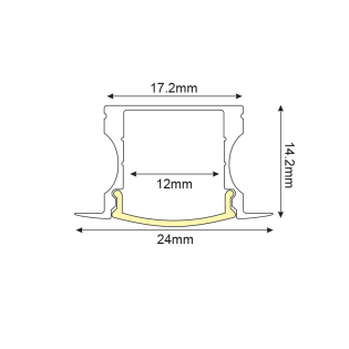 HAZEL ΠΡΟΦΙΛ ΑΛΟΥΜΙΝΙΟΥ P115U ME ΟΠΑΛ PC ΚΑΛΥΜΜΑ 2m/pc