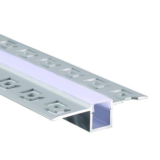 Προφίλ Αλουμινίου κι Εξαρτήματα LING TRIMLESS ALUMINUM PROFILE WITH OPAL PC DIFFUSER 2m/pc