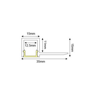 LING ONE SIDE TRIMLESS ΠΡΟΦΙΛ ΑΛΟΥΜΙΝΙΟΥ ΜΕ ΟΠΑΛ PC ΚΑΛΛΥΜΑ 2m/pc