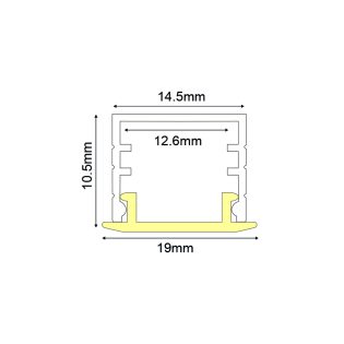 MINA SEMI TRIMLESS ΠΡΟΦΙΛ ΑΛΟΥΜΙΝΙΟΥ ΜΕ ΟΠΑΛ PC ΚΑΛΥΜΜΑ  2m/pc