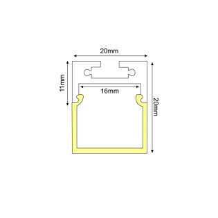 Ταινίες LED κι Εξαρτήματα PEND ALUMINUM PROFILE WITH OPAL PC DIFFUSER 2m/pc