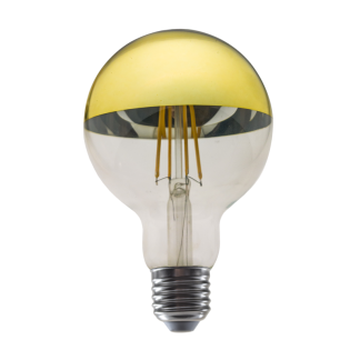 LED FILAMENT E27 DIM G95 8W GOLD 2700K 230V AC 900LM RA80  30000H 180°