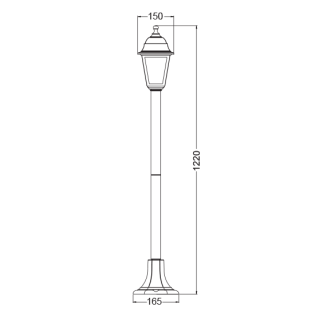 Κολωνάκια 4S PLASTIC FLOOR GARDEN RUST LUMINAIRE 100CM E27 IP44