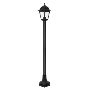 Κολωνάκια 4S PLASTIC FLOOR GARDEN BLACK LUMINAIRE 100CM E27 IP44