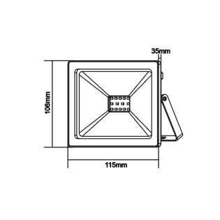 Προβολείς BLACK LED SMD FLOOD LUMINAIRE IP66 10W 4000K 850Lm 12-24V DC RA80