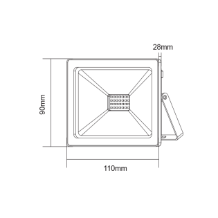 Προβολείς BLACK LED SMD FLOOD LUMINAIRE IP66 20W BLUE 230V