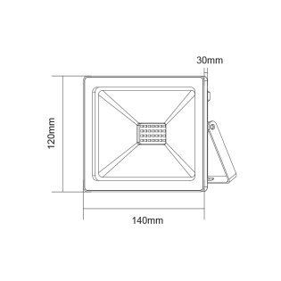 Προβολείς BLACK LED SMD FLOOD LUMINAIRE IP66 30W BLUE 230V