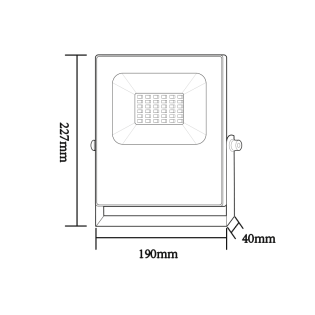 Επαγγελματικός Φωτισμός BLACK LED SMD FLOOD LUMINAIRE IP66 30W RGBW 230V