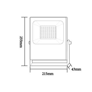 Επαγγελματικός Φωτισμός BLACK LED SMD FLOOD LUMINAIRE IP66 50W RGBW 230V