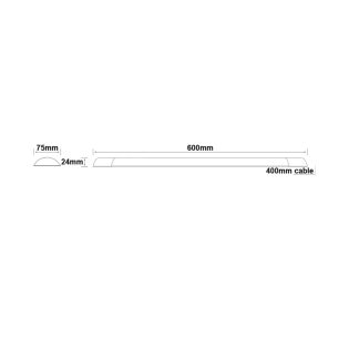 LED LINEAR LUMINAIRE 19W 1650LM 3000K 120° 230V AC IP40 Ra>80 30.000HRS 600mm