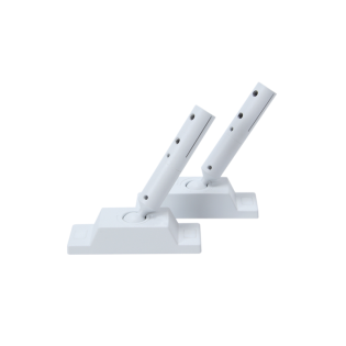 ROOFPATH SET OF 2PCS WHITE BASE HOLDER WITH 45° ADJUSTABLE ROD