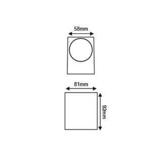 GU10 WALL LUMINAIRE PLASTIC 230V AC WHITE IP65 MAX 3W LED