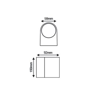 Επιτοίχια και Χωνευτά GU10 WALL LUMINAIRE PLASTIC 230V AC WHITE IP65 MAX.2X3W LED