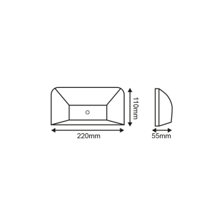 Επιτοίχια και Χωνευτά ΑΠΛΙΚ ΕΠΙΤ ΓΚΡΙ PC-PIR SENSOR max6m 230V IP65 6W3.000K 350lm