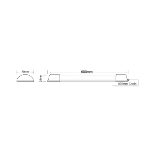 Γραμμικά LED LINEAR LUMINAIRE 18W 1400LM 3000K 120° 230V AC IP44 Ra>80 30.000HRS