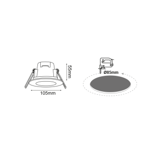 Επαγγελματικός Φωτισμός LED SPOT IP65 WHITE ROUND 8W 4.000K 230V AC 650Lm 120° Ra80