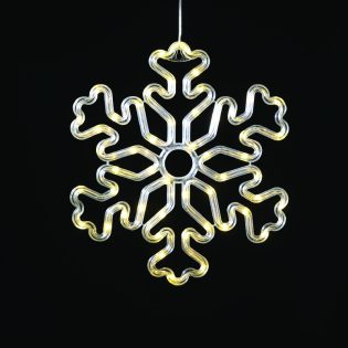 “PLASTIC SNOWFLAKE” 50 LED ΛΑΜΠΑΚΙΑ WW ΜΠΑΤ. (3ΧΑΑ)/USB, IP20, 30.5*0.7*27.5