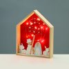 WOODEN HOUSE ΚΟΚΚΙΝΟ 10 LED ΛΑΜΠ ΚΑΛΩΔΙΟ ΧΑΛΚΟΥ ΘΕΡΜΟ ΣΤΑΘΕΡΟ ΜΠΑΤ (2ΧΑΑA) 20*4,5*25cm IP20