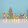 “WOODEN X-MAS” 21 LED WW Λ/ΚΙΑ ΜΠ/ΡΙΕΣ (2AAΑ) IP20 37.5X2.5X18CM