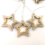 “WOODEN GOLD GLITTER STARS”, 10 LED ΛΑΜΠ. ΣΕΙΡΑ ΜΠΑΤ. (3xAA), WW, IP20, 135+30cm, ΔΙΑΦ. ΚΑΛ. ΤΡΟΦ.