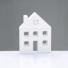 WOODEN DECORATIVE WHITE HOUSE  ΜΟΤΙΦ 10,5*2*8cm