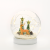 “GLASS SNOW BALL DEER”, 10 MINI WW LED ΛΑΜΠ. ΜΠΑΤ. (2XAAA) IP20 Φ12CM