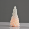 “WHITE XMAS TREE WAX CANDLE”, 1  LED ΛΑΜΠ. ΜΠΑΤ. (3xAAA), WW,IP20, φ13.5X23.5cm