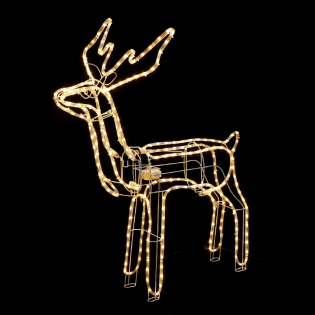 STANDING REINDEER WITH MOTOR 264 LED 11m ΜΟΝΟΚ. ΦΩΤ. ΘΕΡΜΟ ΛΕΥΚ ΣΤΑΘΕΡΟ IP65 100*58*116cm 1,5m ΚΑΛ