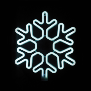 “SNOWFLAKE” 300 NEON LED 3m NEON DOUBLE SMD ΦΩΤ., CW ΣΤΑΘ., IP44, 40X40CM, 1.5m ΚΑΛ.