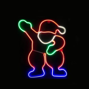 “SANTA” 300 NEON LED 3m NEON DOUBLE SMD ΦΩΤ., ΠΟΛΥΧΡ. ΣΤΑΘ., IP44, 39X54CM, 1.5m ΚΑΛ.